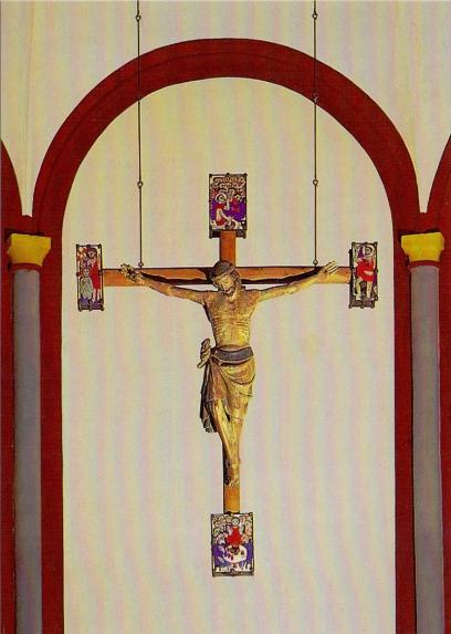 Kreuz über Altar